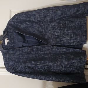 Coldwater Creek navy blue Tweed Jacket Size 16